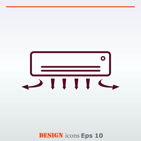 Home appliances icon. Air Conditioning icon. Vector illustration. Split System.のイラスト素材