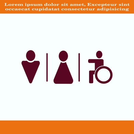 Restroom icon, vector illustrationのイラスト素材