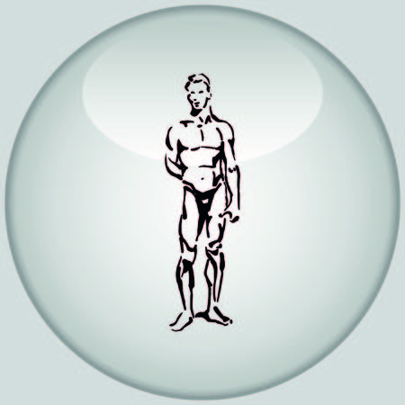 Silhouette of athletic men. Beauty, glamor. Vector illustration. Handsome male athlete.のイラスト素材