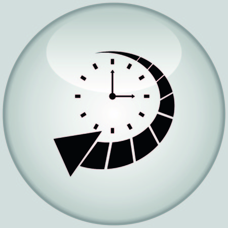 Clock Icon, vector illustrationのイラスト素材