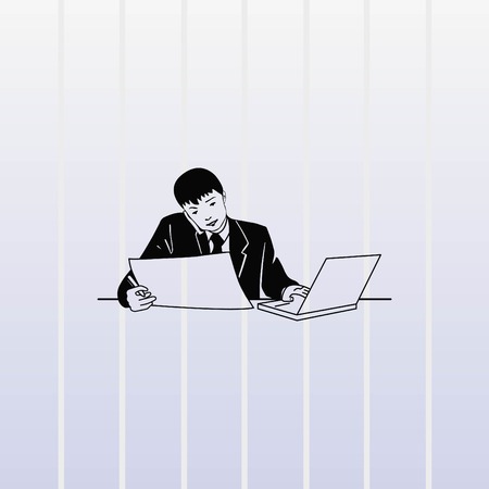 Multi-tasking. Business concept illustration.のイラスト素材