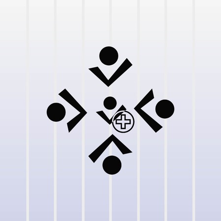 Group of people icon, Friends icon,  vector illustrationのイラスト素材