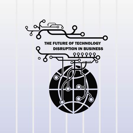 Technology innovation icon. Circuit board, microchip icon. Vector illustration.のイラスト素材