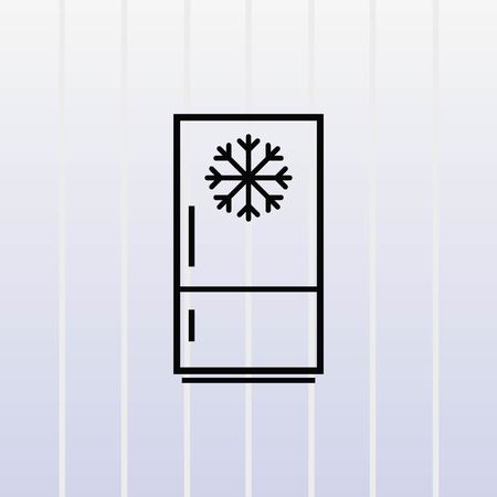 Home appliances icon. Refrigerator icon. Vector illustration. Kitchenware.のイラスト素材