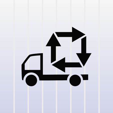 Throw away the trash icon, recycle iconのイラスト素材