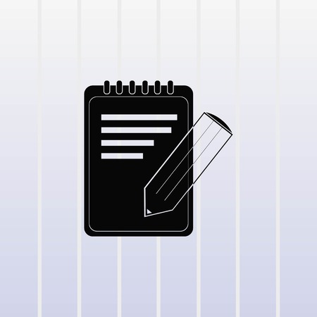 Notebook icon, vector illustration.のイラスト素材