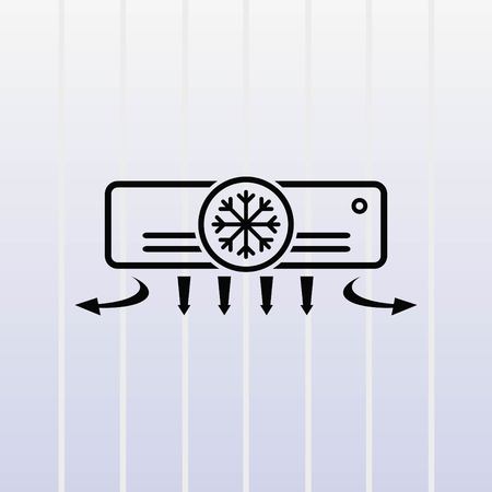 Home appliances icon. Air Conditioning icon. Vector illustration. Split System.のイラスト素材