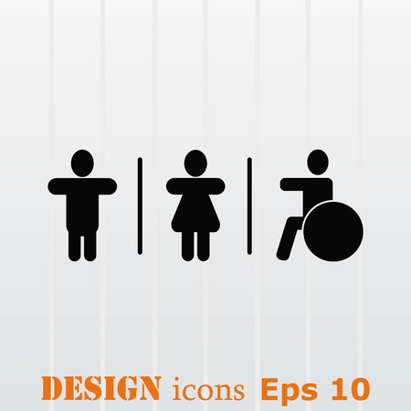 Restroom icon, vector illustrationのイラスト素材
