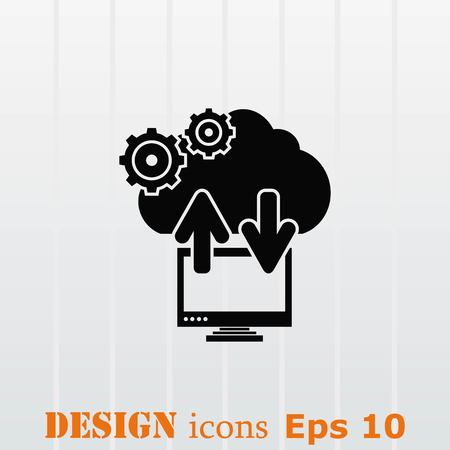 Technology innovation icon. Cloud technology, vector illustration.のイラスト素材