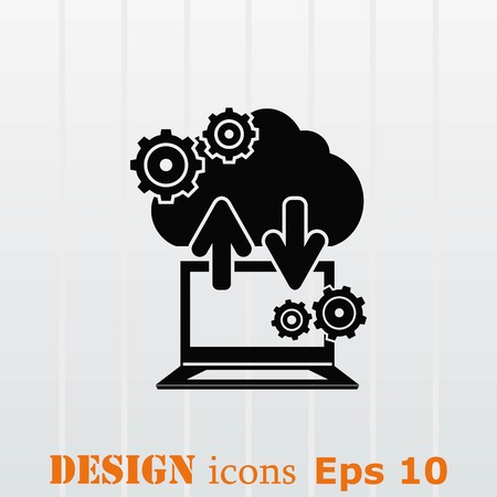 Technology innovation icon. Cloud technology, vector illustration.のイラスト素材