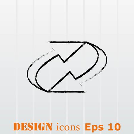 Arrow indicates the direction  icon, vector illustrationのイラスト素材