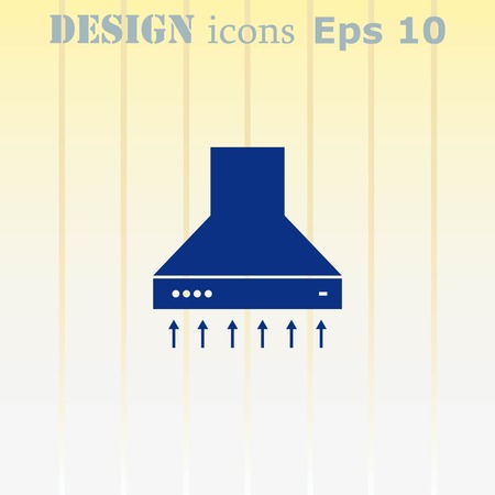 Home appliances icon. Kitchen hood icon. Vector illustration.のイラスト素材
