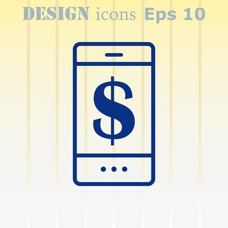 Financial Services Cloud, Money icon, Finance Icon, vector illustration. Flat design styleのイラスト素材