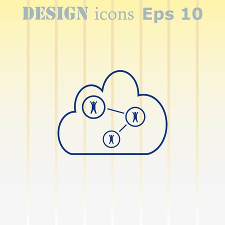 Group of people icon, Friends icon,  vector illustrationのイラスト素材