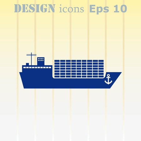 Ship icon, vector illustration. Flat design style.のイラスト素材