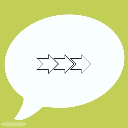 Arrow indicates the direction  icon, vector illustrationのイラスト素材