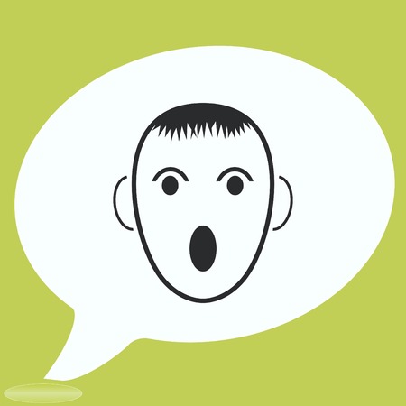 Angry little boy Icon.のイラスト素材