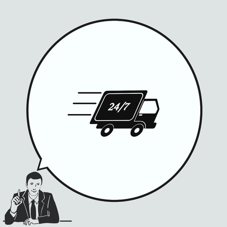 Delivery sign icon, vector illustration.のイラスト素材