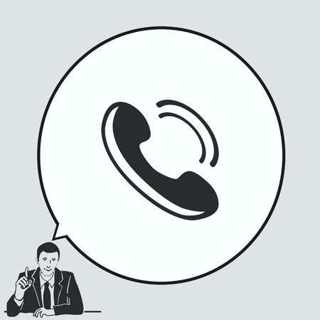 The handset, phone icon , vector illustration.のイラスト素材
