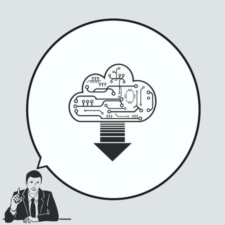 Technology innovation icon. Cloud technology, vector illustration.のイラスト素材