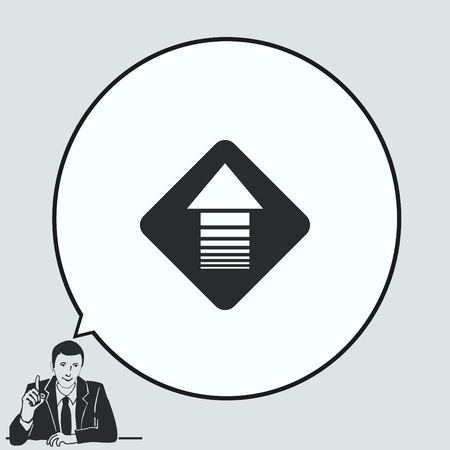 Arrow indicates the direction  icon, vector illustrationのイラスト素材