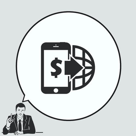 Money icon, Finance Icon, vector illustration. Flat design style.のイラスト素材
