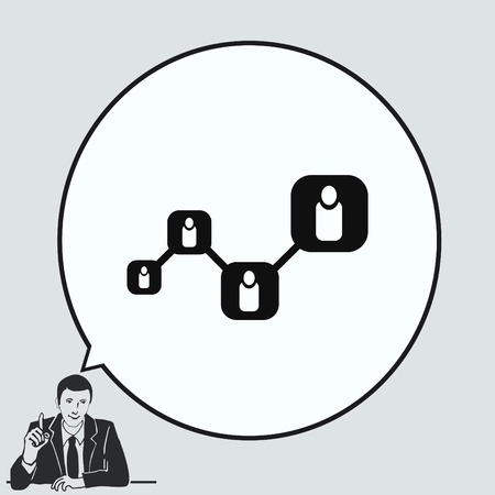 Group of people icon, Friends icon,  vector illustrationのイラスト素材