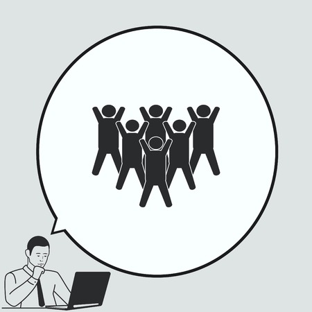 Group of people icon, Friends icon,  vector illustrationのイラスト素材