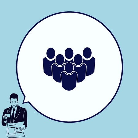 Group of people icon, Friends icon,  vector illustrationのイラスト素材