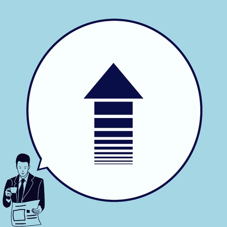 Arrow indicates the direction  icon, vector illustrationのイラスト素材