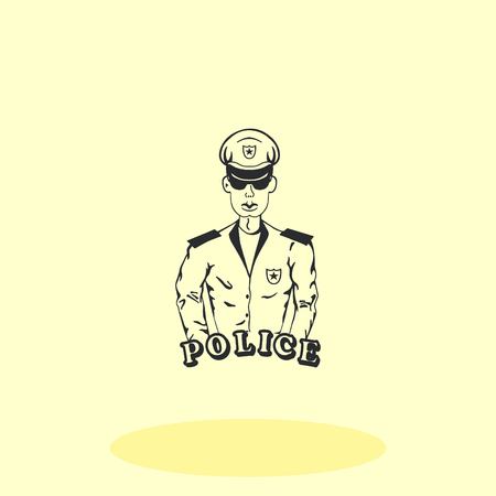 Vector illustration of isolated modern police icon.のイラスト素材