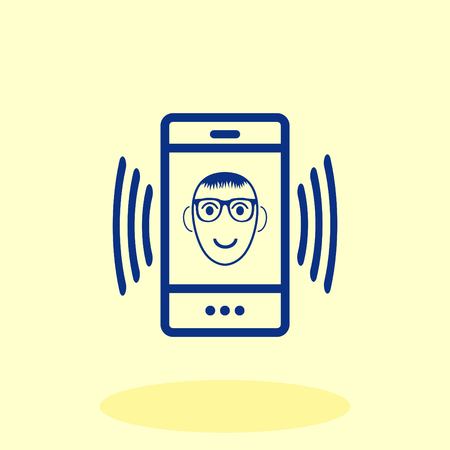 The handset, phone icon , vector illustration.のイラスト素材