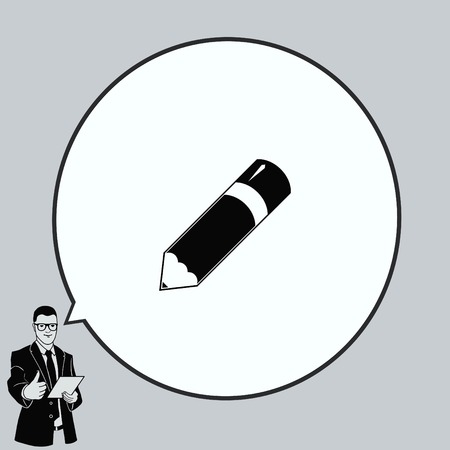 Pencil icon, vector illustrationのイラスト素材