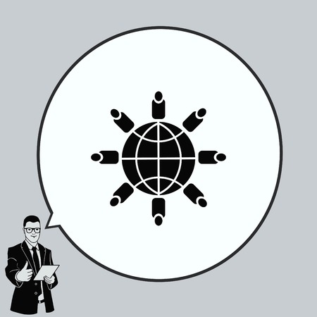 Group of people icon, Friends icon,  vector illustrationのイラスト素材