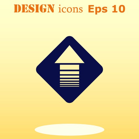 Arrow indicates the direction  icon, vector illustrationのイラスト素材
