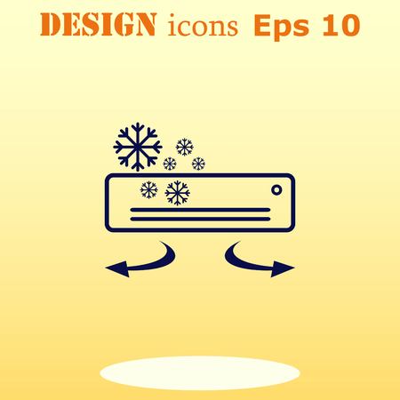 Home appliances icon. Air Conditioning icon. Vector illustration. Split System.のイラスト素材