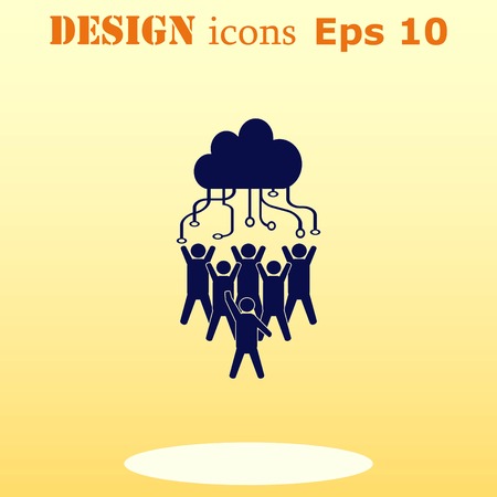 Group of people icon, Friends icon,  vector illustrationのイラスト素材