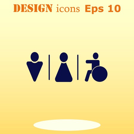 Restroom icon, vector illustrationのイラスト素材