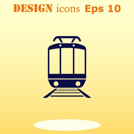 Passenger train, subway, Metro, public transport  icon, vector illustration. Flat design styleのイラスト素材