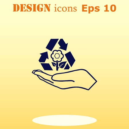 Throw away the trash icon, recycle iconのイラスト素材
