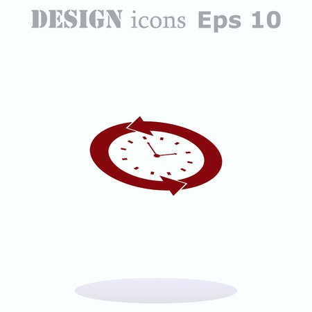 Clock Icon, vector illustrationのイラスト素材