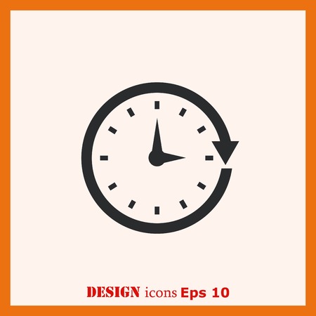 Clock Icon, vector illustrationのイラスト素材