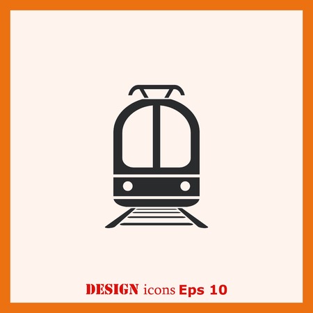 Passenger train, subway, Metro, public transport  icon, vector illustration. Flat design styleのイラスト素材