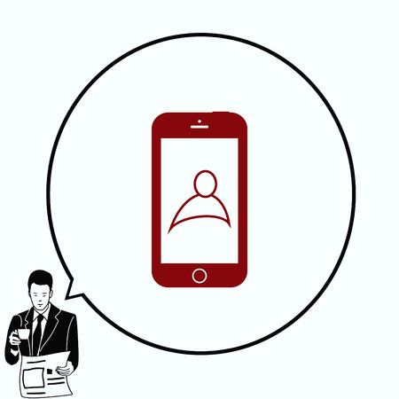 The handset, phone icon , vector illustration.のイラスト素材