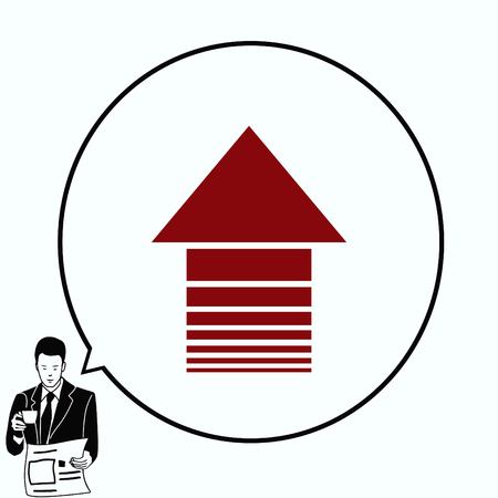 Arrow indicates the direction  icon, vector illustrationのイラスト素材