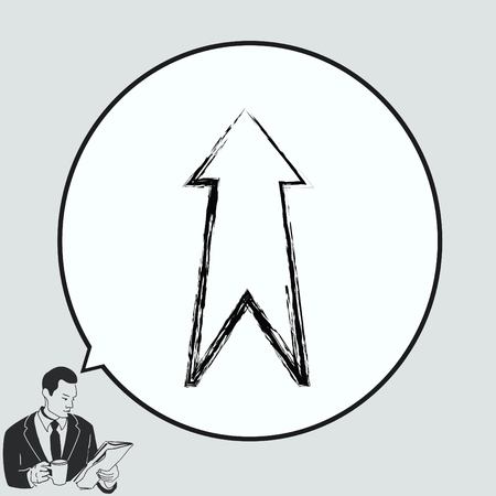 Arrow indicates the direction  icon, vector illustrationのイラスト素材