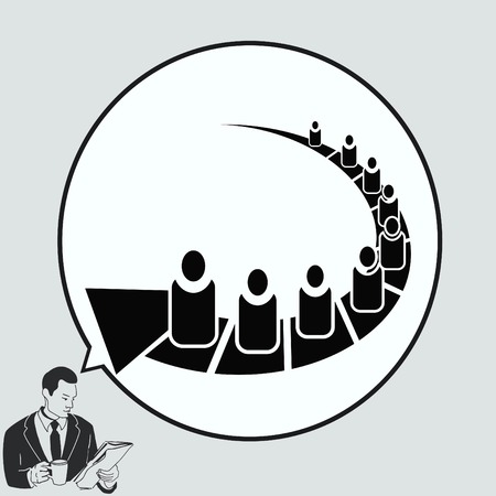 Group of people icon, Friends icon,  vector illustrationのイラスト素材