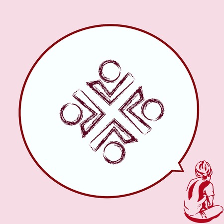 Group of people icon, Friends icon,  vector illustrationのイラスト素材