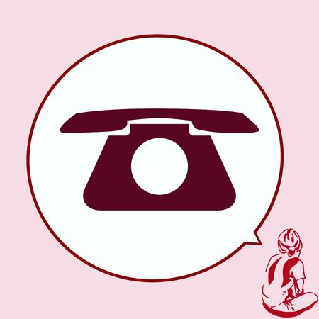 The handset, phone icon , vector illustration.のイラスト素材