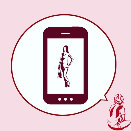 The handset, phone icon , vector illustration.のイラスト素材